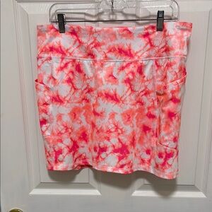 RBX Orange and White Golfor Tennis Skort.